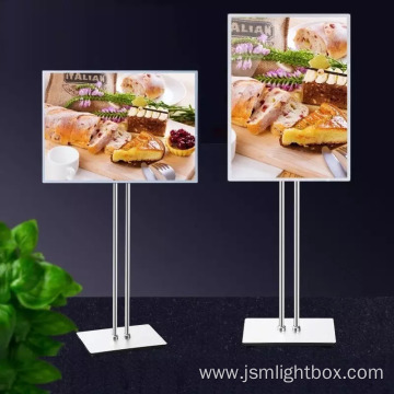 Slim Glass Led Menu Ajustable Floor Stand Sign